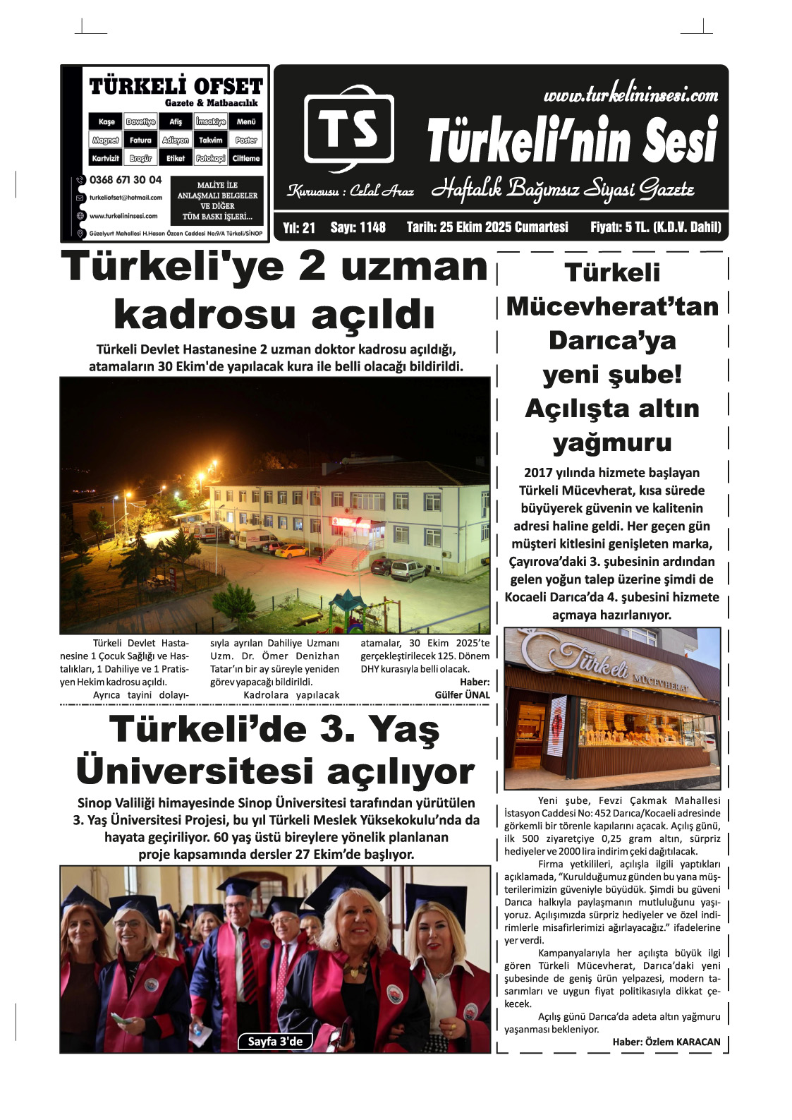 Türkeli'nin Sesi 25.10.2025