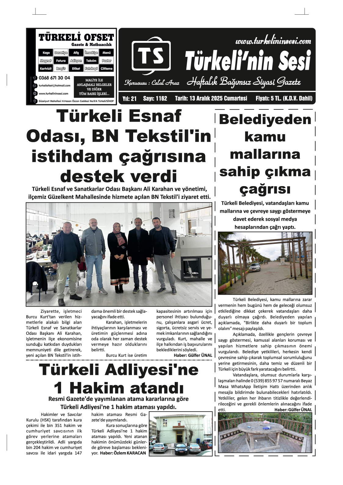 Türkeli'nin Sesi 13.12.2025