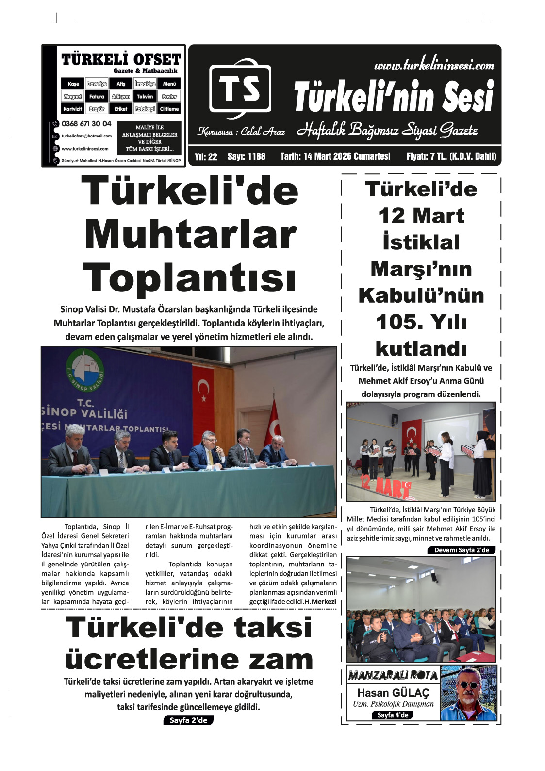 Türkeli'nin Sesi 14.03.2026
