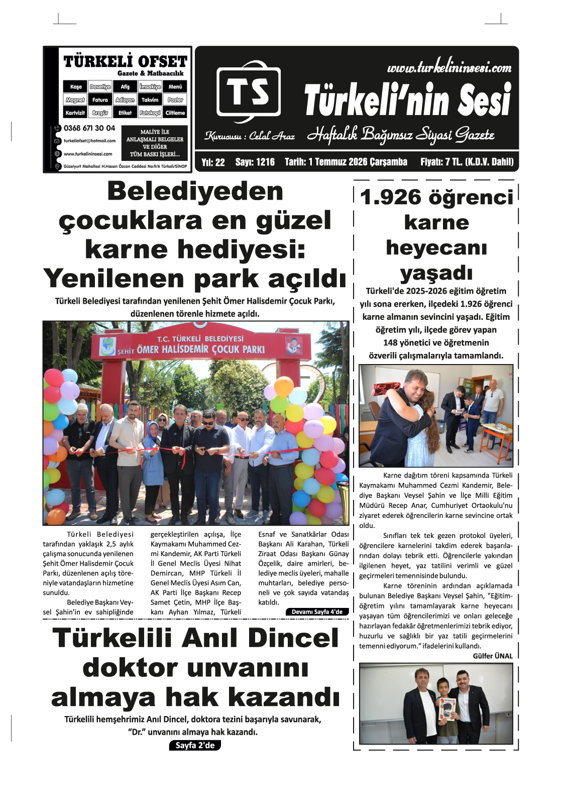Türkeli'nin Sesi 01.07.2026