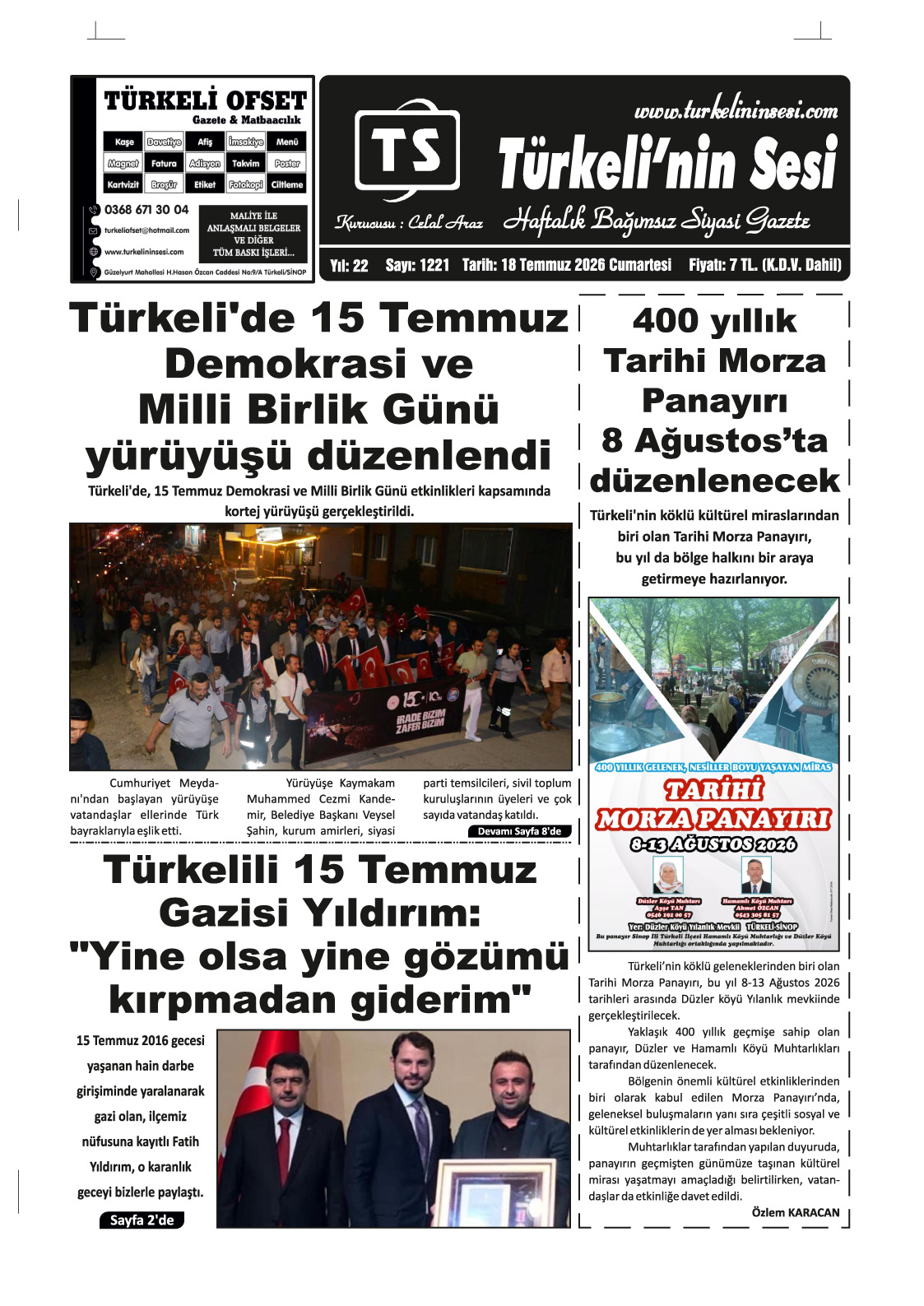 Türkeli'nin Sesi 18.07.2026