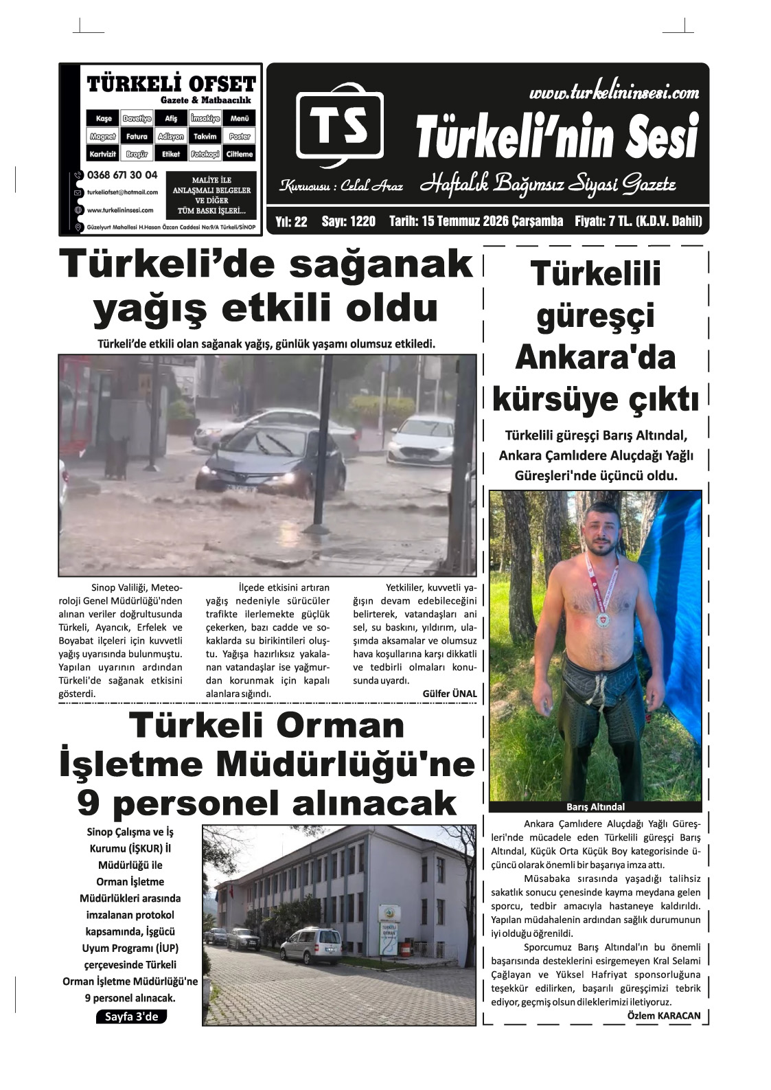 Türkeli'nin Sesi 15.07.2026