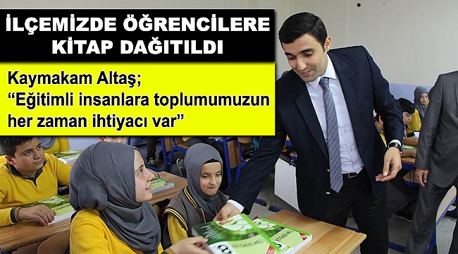 İlçemizde öğrencilere kitap dağıtıldı