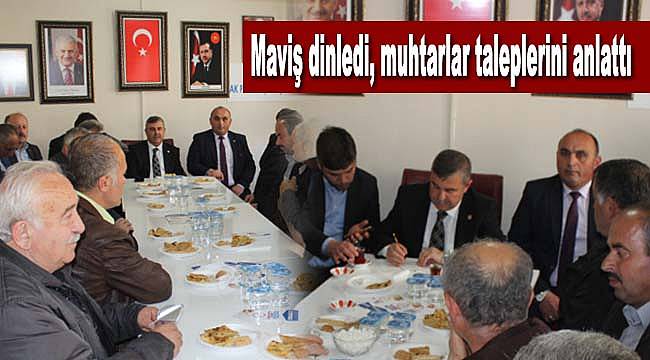 Maviş, Türkeli'de muhtarlarla bir araya geldi