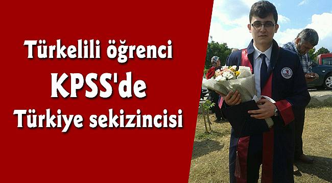 Türkelili öğrenci KPSS'de Türkiye sekizincisi