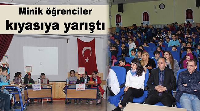 Minik öğrenciler kıyasıya yarıştı