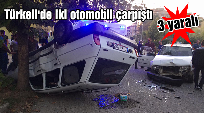 Türkeli'de iki otomobil çarpıştı: 3 yaralı