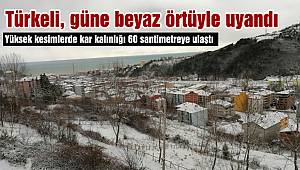 Türkeli, güne beyaz örtüyle uyandı