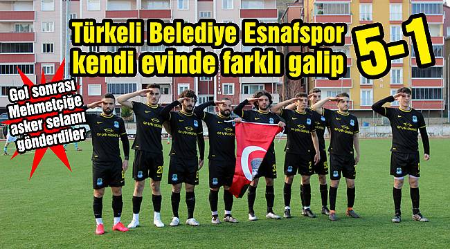 Türkeli Belediye Esnafspor kendi evinde farklı galip