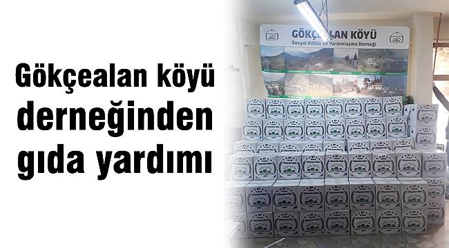 Gökçealan köyü derneğinden gıda yardımı