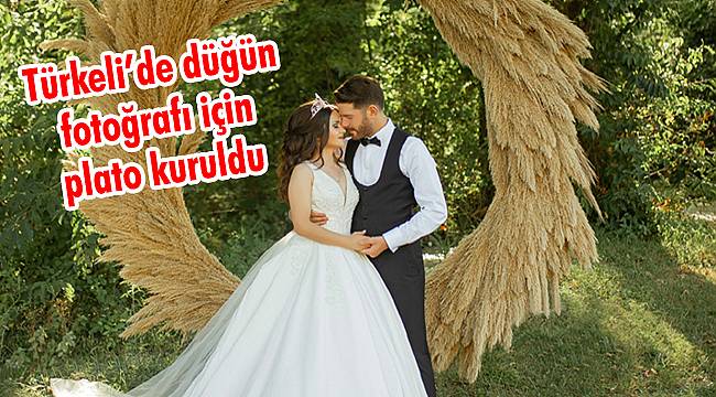 Türkeli'de düğün fotoğrafı için plato kuruldu