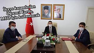 İlçeye kazandırılan Öğrenci Yurdu, MYO için kullanılacak