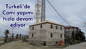 Cami yapımı hızla devam ediyor