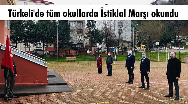 Türkeli'de tüm okullarda bayrak töreni yapıldı