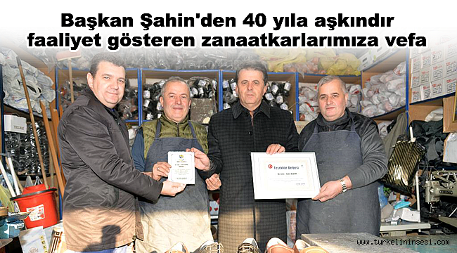 40 yıla aşkındır faaliyet gösteren zanaatkarlarımıza vefa