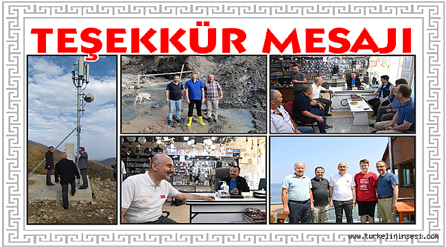 Teşekkür mesajı