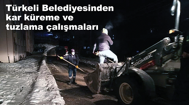Türkeli Belediyesinden kar küreme ve tuzlama çalışmaları