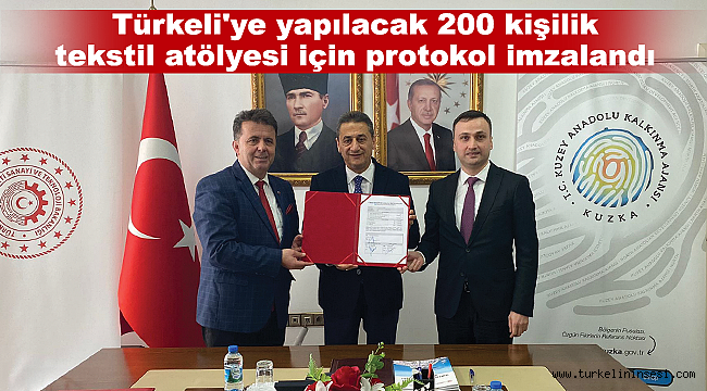 Türkeli'ye yapılacak 200 kişilik tekstil atölyesi için protokol imzalandı