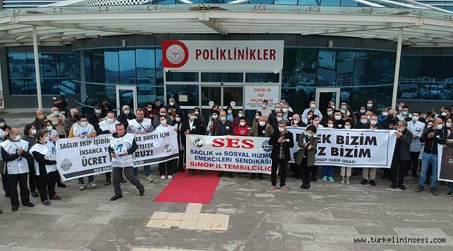 Sinop'ta sağlık personeli grevde