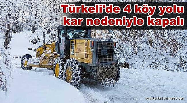Türkeli'de 4 köy yolu kar nedeniyle kapalı