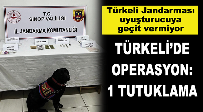 Türkeli'de uyuşturucu operasyonu: 1 tutuklama