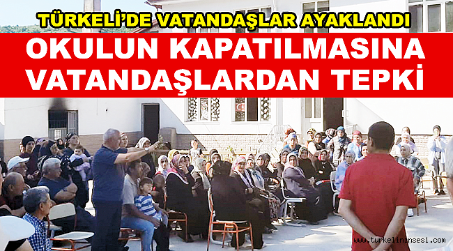 Türkeli'de okulun kapatılmasına vatandaşlardan tepki