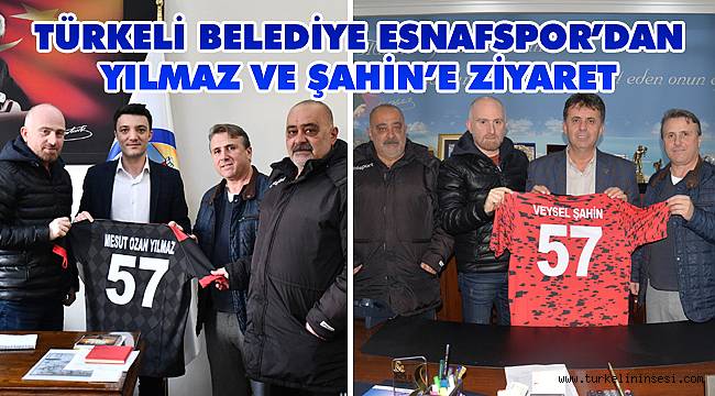Türkeli Belediye Esnafspor'dan Yılmaz ve Şahin'e ziyaret