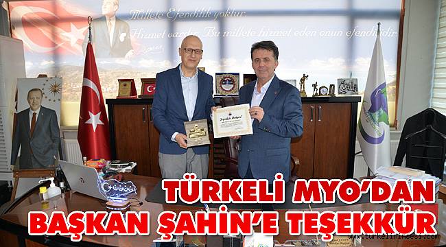 Türkeli MYO'dan Başkan Şahin'e teşekkür