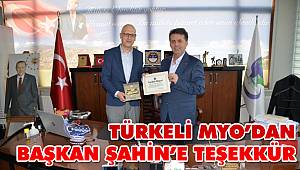 Türkeli MYO'dan Başkan Şahin'e teşekkür