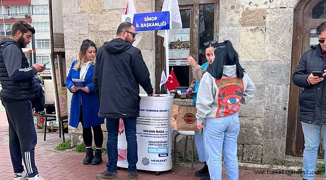 Memleket Partisi, 100 bin imza için Sinop'ta stant açtı