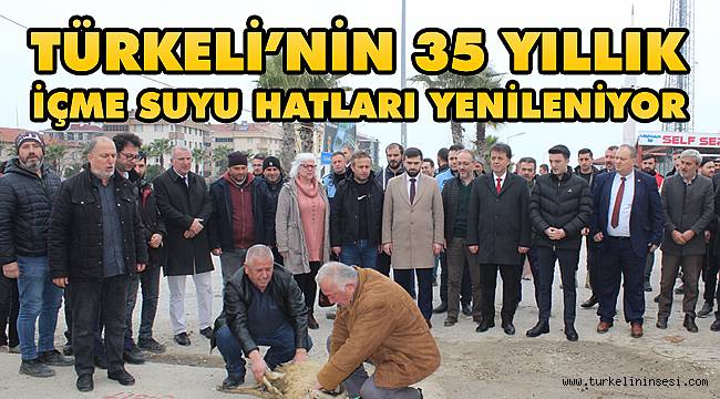 Türkeli'nin 35 yıllık içme suyu hatları yenileniyor
