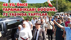48 yıl önce yapamadıkları düğünü 72 yaşında yaptılar
