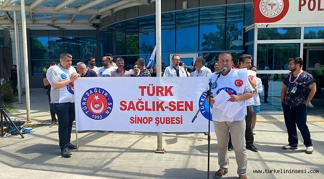 Sinop'ta sağlık çalışanlarından tepki açıklaması