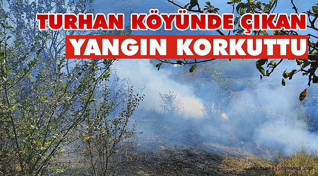 Turhan köyünde çıkan yangın korkuttu