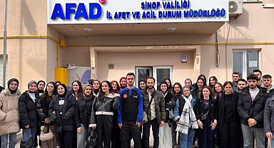 Türkeli MYO öğrencilerinden AFAD ziyareti