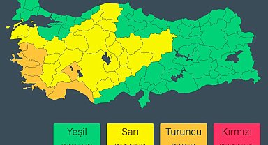 6 ilde 'turuncu uyarı'sı İçişleri'nden geldi