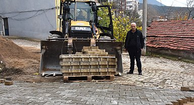 Bursa Gemlik'in kırsalında üst yapı sürüyor
