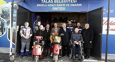 Kayseri Talas'tan engelli araçlarına onarım