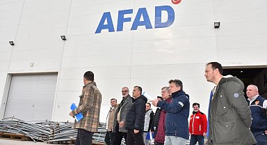 Manisa'da AFAD'ın bölgesel lojistik merkezine yakın mercek