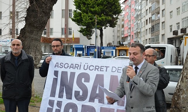 Sinop’ta Saadet Partisi’nden asgari ücret tepkisi