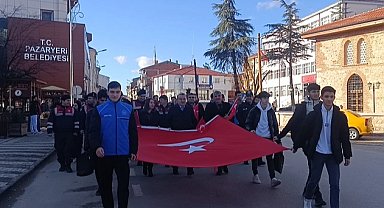 Bilecik Pazaryeri'nde Sarıkamış Şehitleri anısına yürüyüş