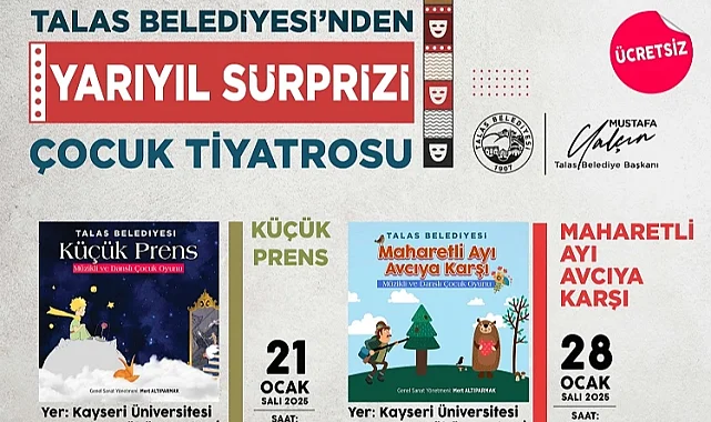Kayseri Talas'ta çocuklara yarıyıl sürprizi