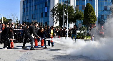 Antalya Muratpaşa Belediyesi'nde yangın tatbikatı