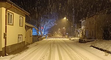 Bilecik Pazaryeri'nde kar yağışı etkili oluyor
