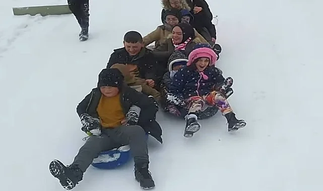 Bilecik Pazaryeri'nde 'kızak' coşkusu!