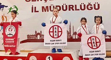 Edirne Karate İl Şampiyonası'nda Öndercan başarısı