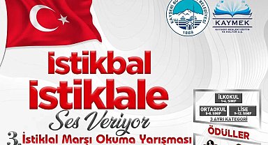 Kayseri Büyükşehir'den İstiklal Marşı Okuma Yarışması