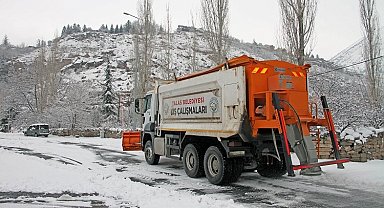 Kayseri Talas'ta kar teyakkuzu