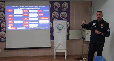 Başkan Tezcan, yangın ve narkotik eğitimine katıldı