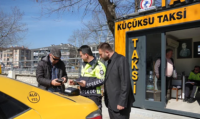 Düzce'de taksi durakları denetlendi